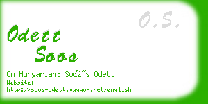 odett soos business card